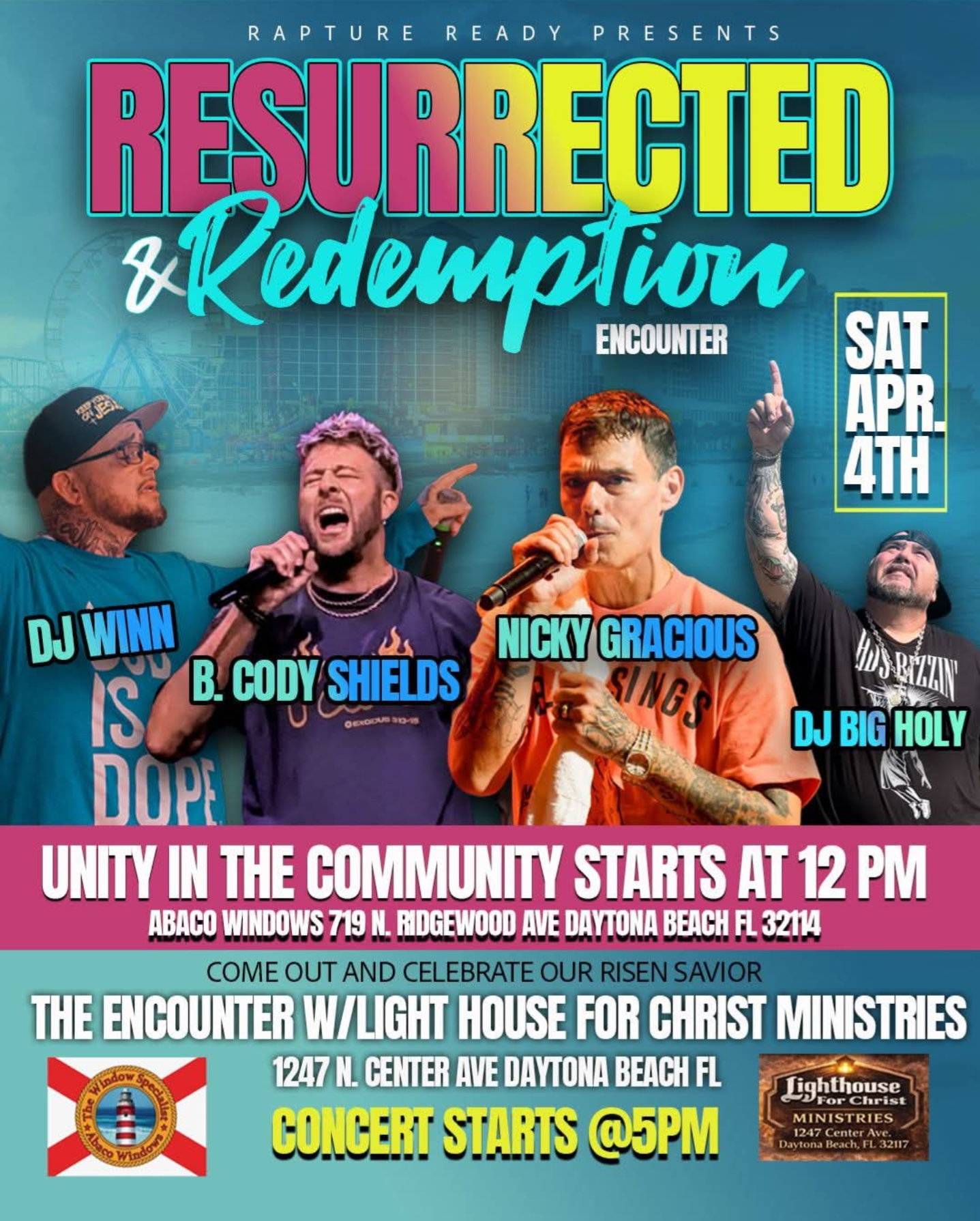 RESURRECTED AND REDEMTION ENCOUNTER - Saturday, April 4th
