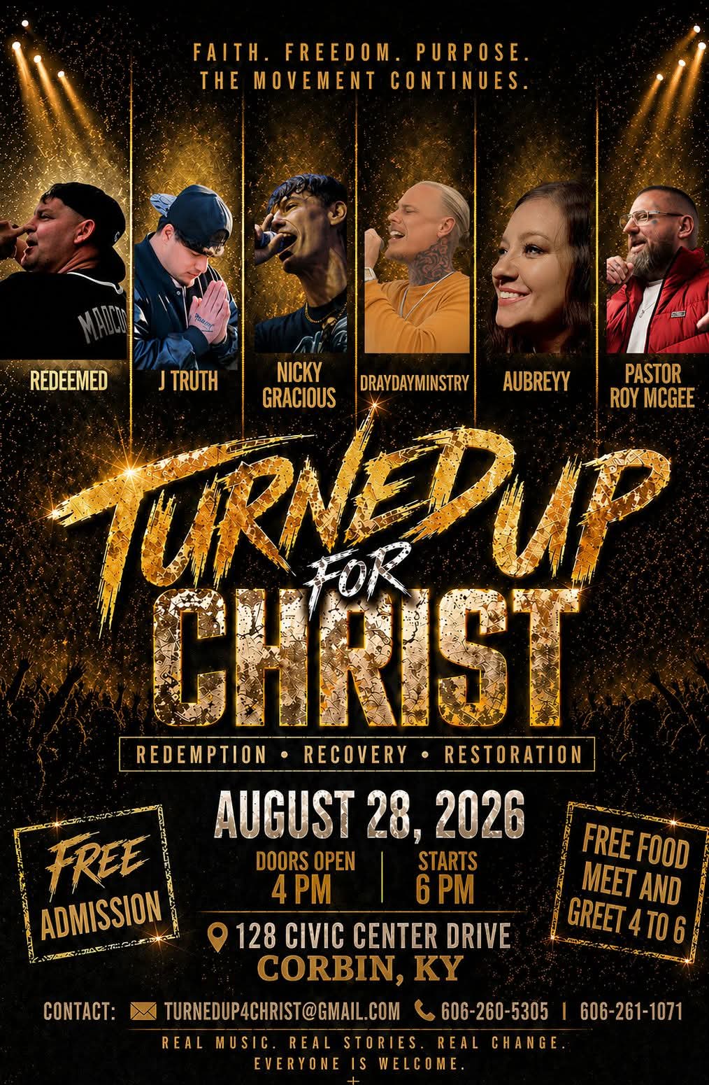 TURNED UP FOR CHRIST - August 28th, 2026